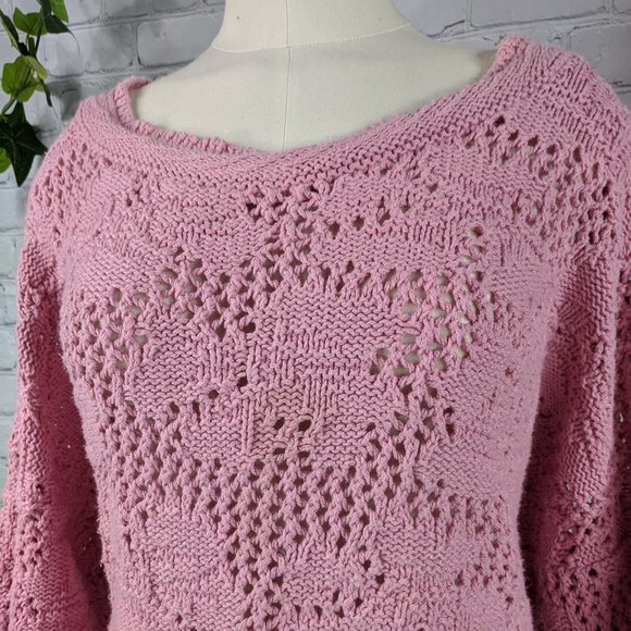 PARTNERS BY MERVYN'S Women's Oversized Vintage Knit Top Made in USA - Picture 4 of 8